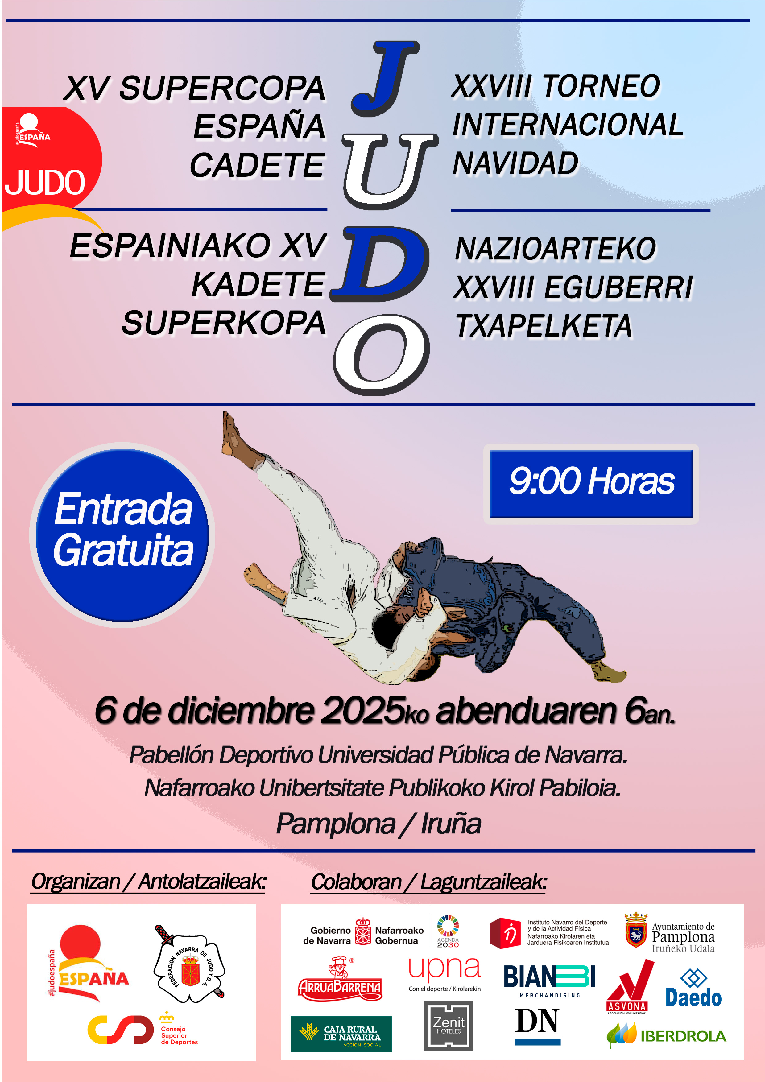 SUPERCOPA ESPA&Ntilde;A CADETE PAMPLONA 06-12-25 - LISTADO INSCRITOS